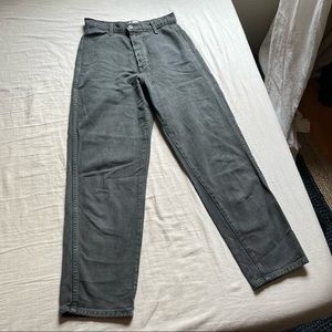 Ozma grey high rise cropped slim jeans